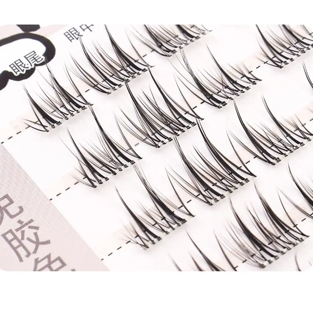 Mit Gelee-Klebestreifen, Manga-Wimpern, kein Stiel, kein Kleber, mehrere Stile, segmentierte falsche Wimpern, nacktes Make-up, Anime-Cosplay