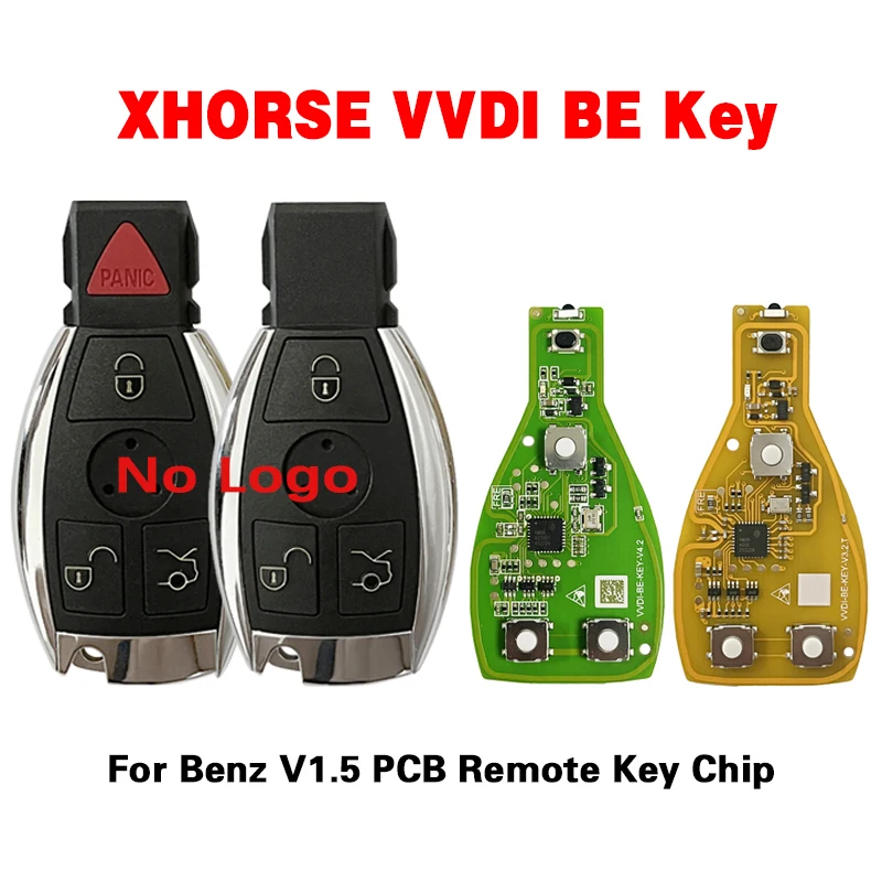 

Xhorse VVDI BE Key Pro Model For Mercedes Benz V3.2 PCB Key Chip Improved Version Smart Remote Fob 315MHz/433MHz No Logo