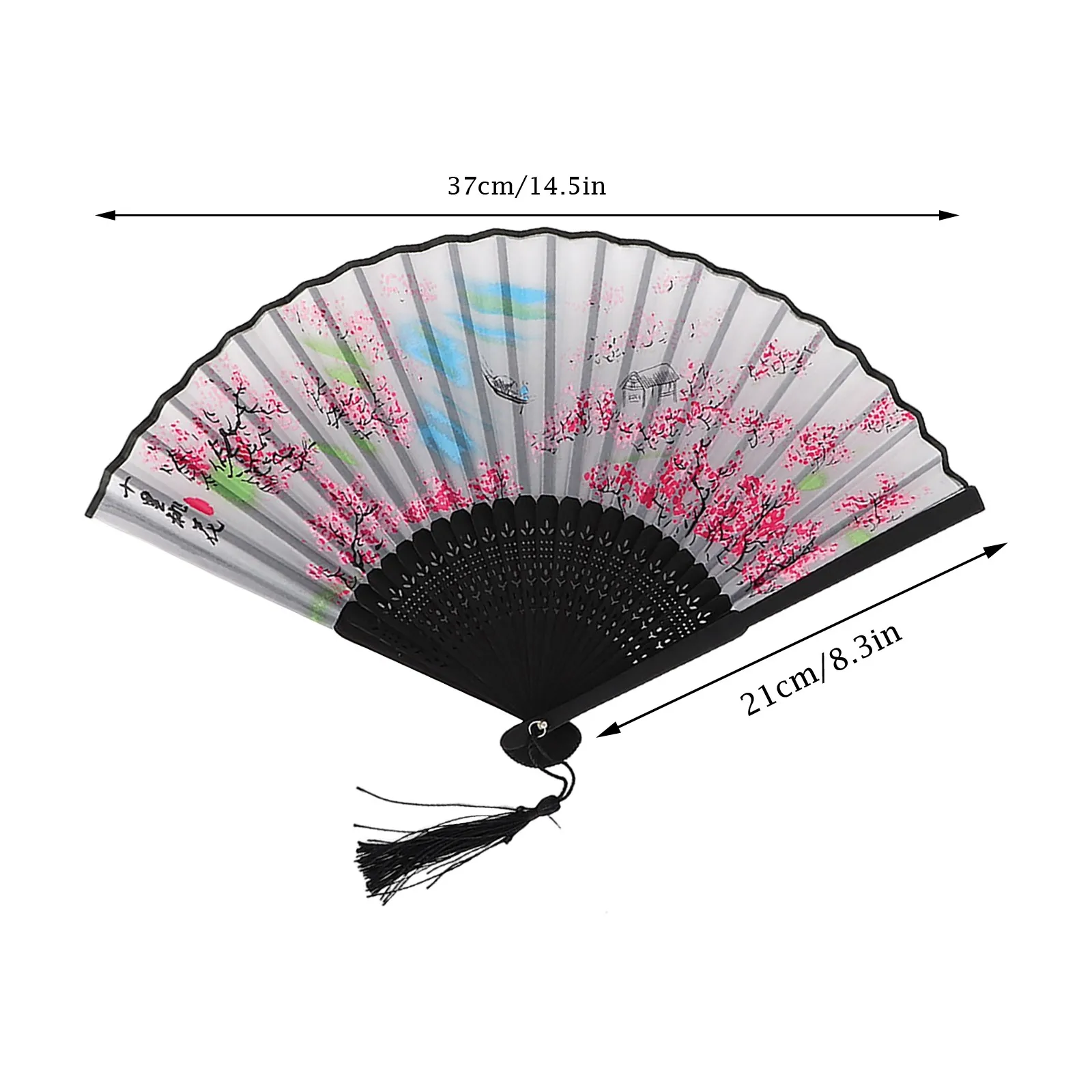 Abanico plegable de flores chinas de estilo Vintage, artesanía artística, regalo, decoración del hogar, fiesta, actuación de baile, abanicos de mano, regalo único