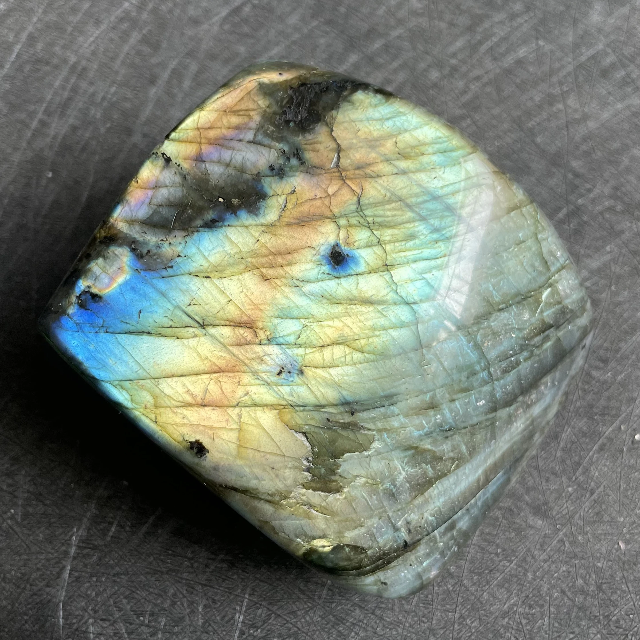 

514g Natural Stone Labradorite Home Decoration Rock Crystal Rough Polished Quartz Moonstone Healing