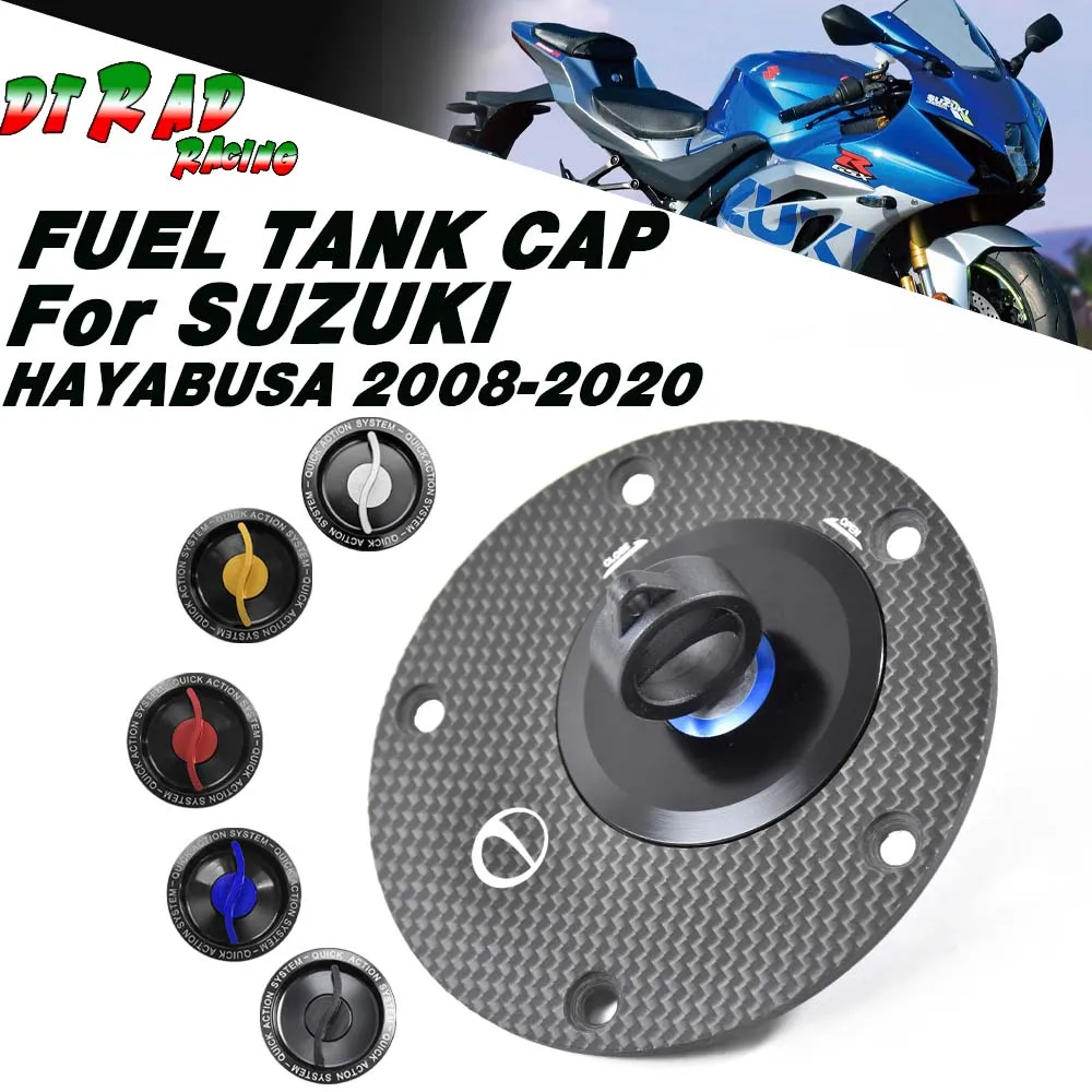 For SUZUKI GSX-R 1000R/X GSX-R 600 GSX-R 750 Racing Carbon Fiber Flange Quick Action Fuel Tank Cap Key Locking Plug Oil Gas Cap