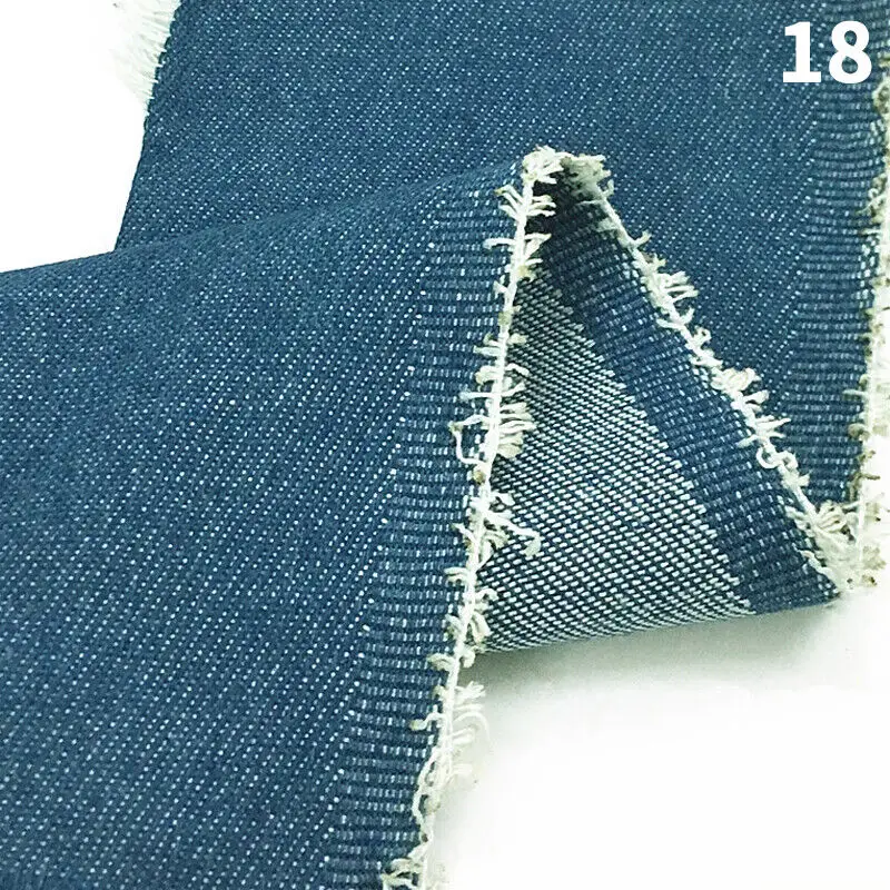 50x145cm Pure Cotton Denim Fabric Thin/medium/thick Retro After Washed Cotton Material for Coats Pants Sewing Textile Material