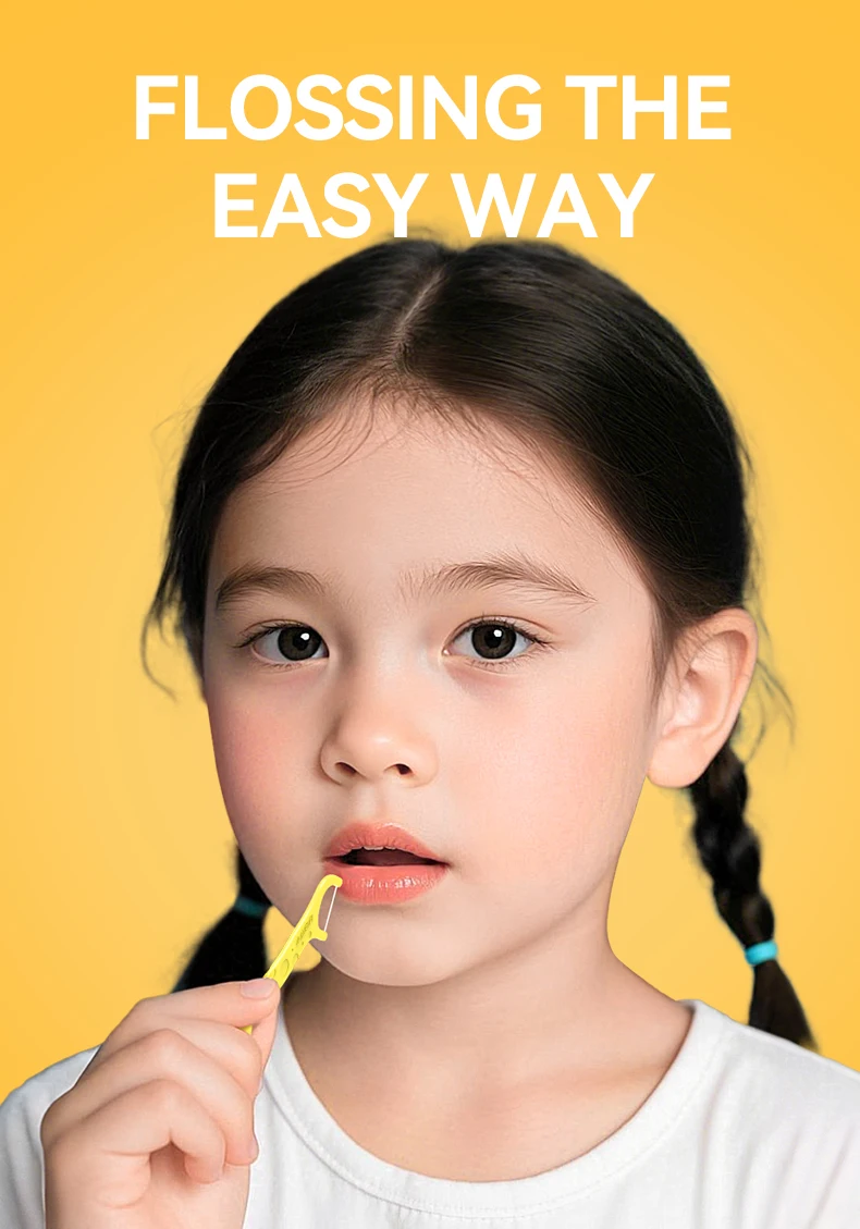 Kinder 100 Sticks Zahnseide Barrel Farbige Zahnseide Für Kinder Heilung Dent Zähne Reinigung Kieferorthopädische Interdental Pick – Detail 7