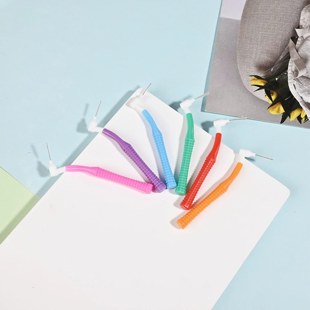 Сменная межзубная щетка для чистки между зубами Уход за полостью рта Сменные ортодонтические зубочистки L-образная зубная нить