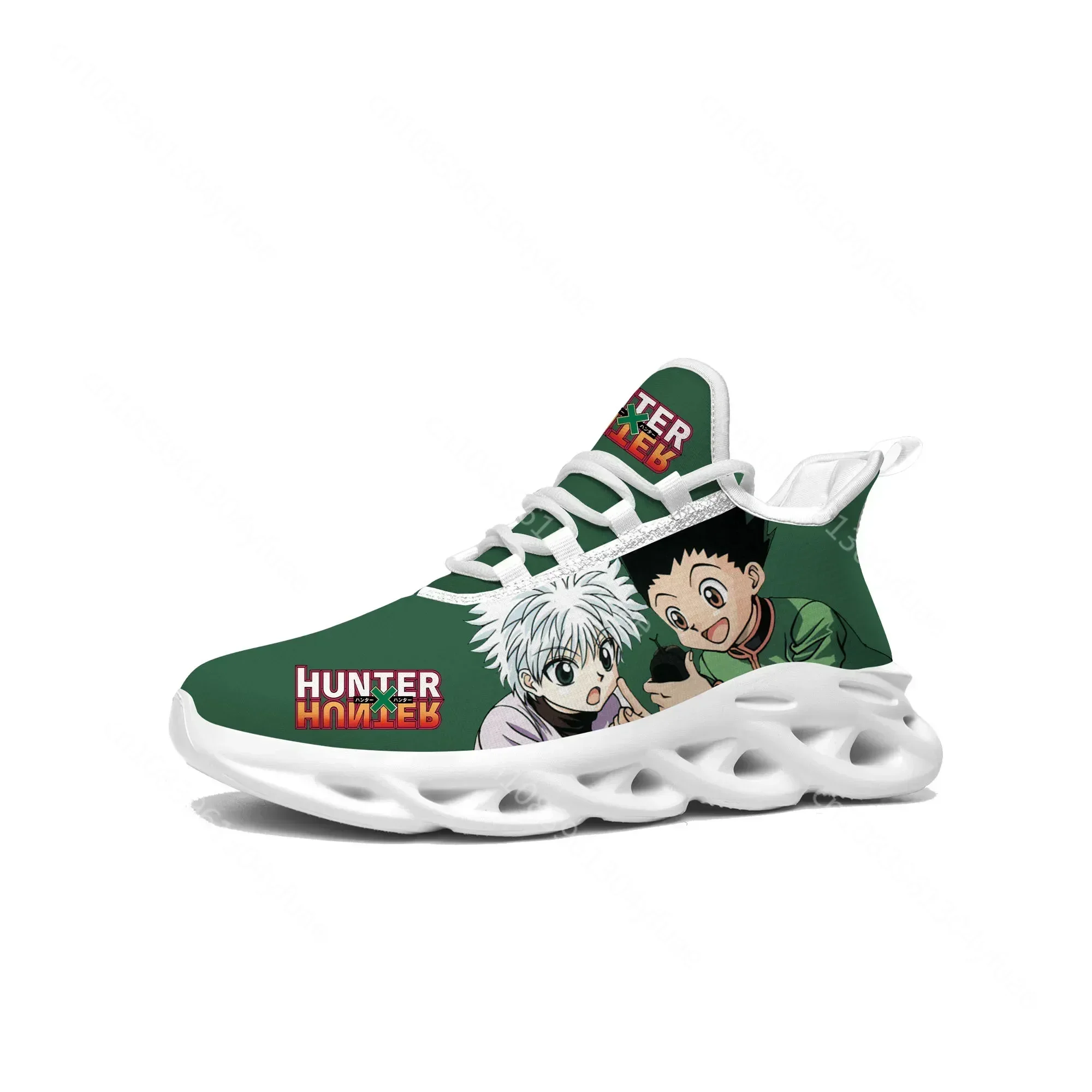Japanese Anime Hunter X Hunter Flats Sneakers Men Women Sports Running Shoes High Quality Cartoon Lace Up Mesh Footwear