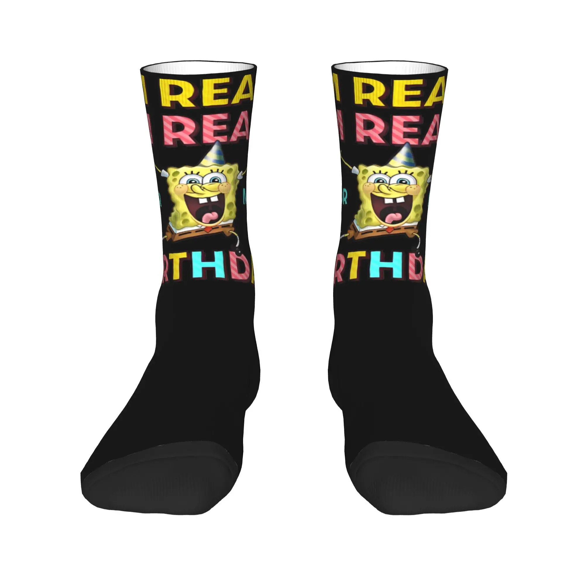 I'm Ready For My Birthday Socks Accessories For Men Women S-Sponge bob Soccer Socks Comfortable Wonderful Gifts