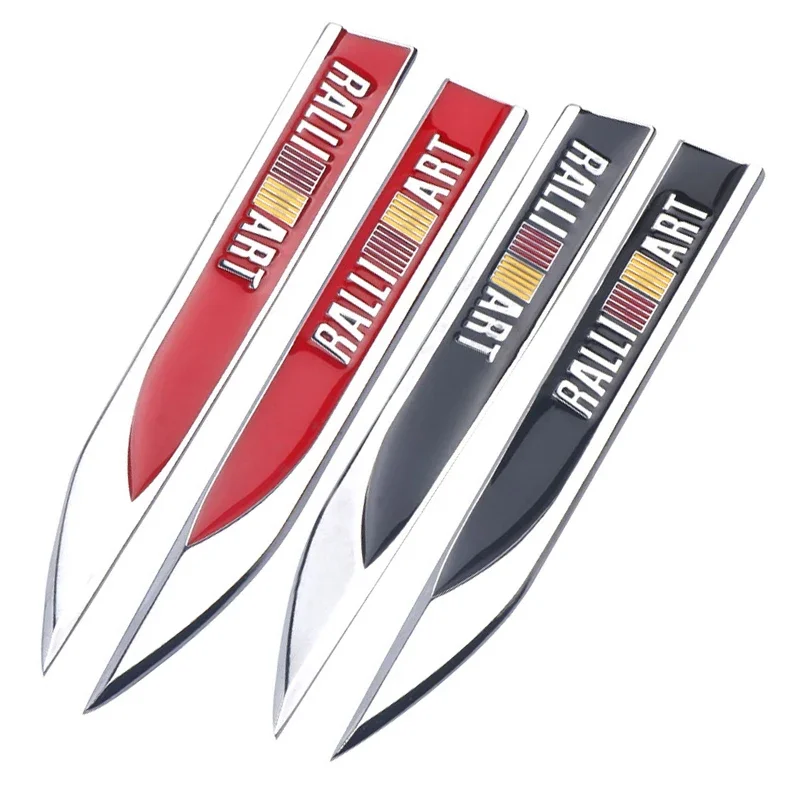 

2PCS 3D Car Body Fender Emblem Racing Style Exterior Sticker for Mitsubishi EVO L200 ASX Xpander Pajero Sport