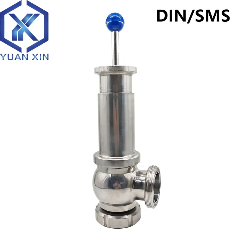 for DIN SMS Union Nut Safety Pressure Relief Valve Steam Exhaust Valve 0-6bar Accurate Pressure Relief Exhaust