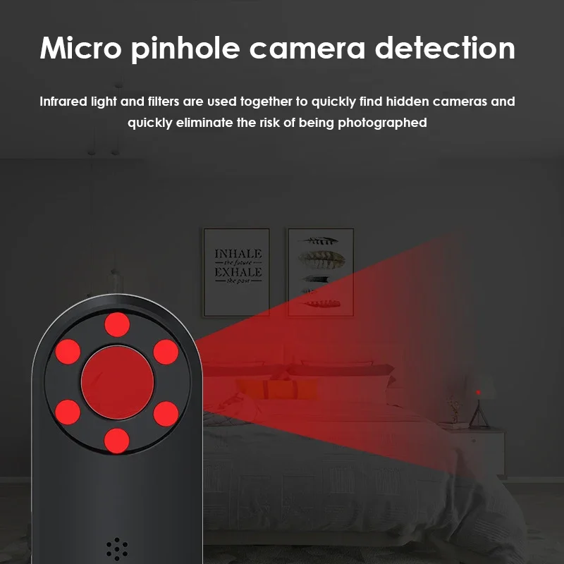 Anti-Spion versteckte Kamera Detektor Infrarot Vibration Sound Alarm Finder Anti Candid Monitor Signal Tracker GPS Locator Scanner