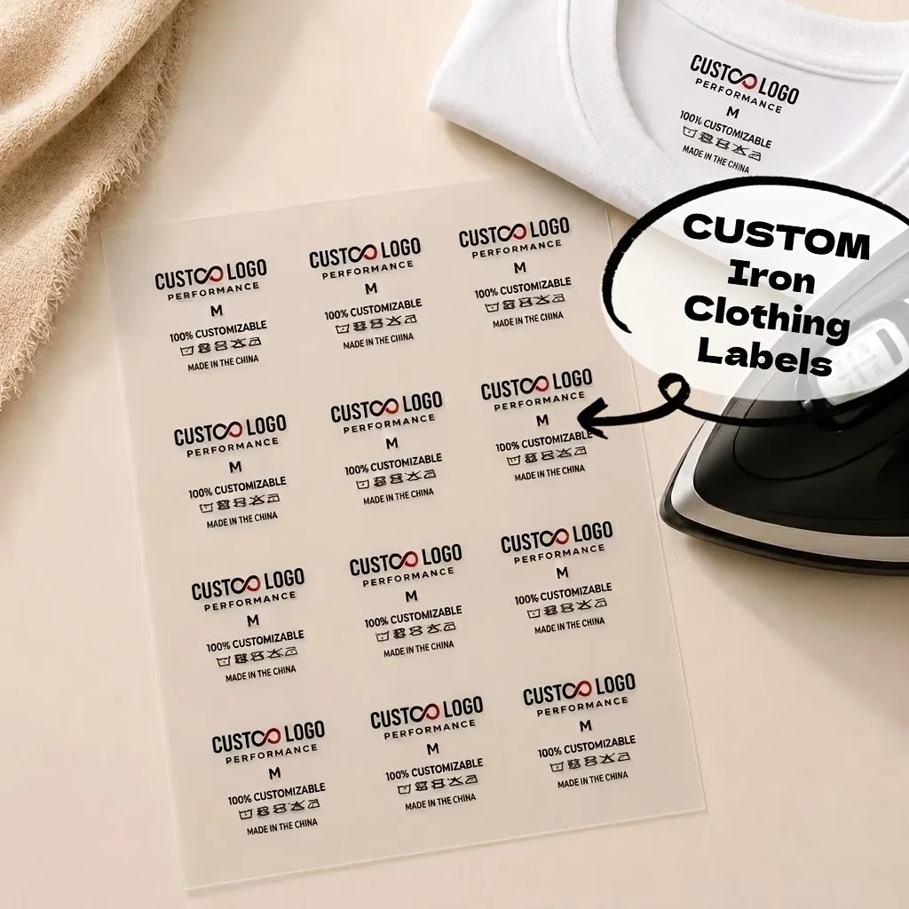 50pcs Custome Logo DTF Heat Transfer Custom Logo or Photo Ready To Press Picture Ironing Thermal Sticker Iron-on Clothing Diy