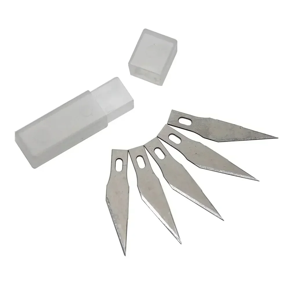 Silver Metal Carving Knife DIY Sculpture Model Making Aluminum Rod Art Knife Wood Carving Blade Hand Tool Set