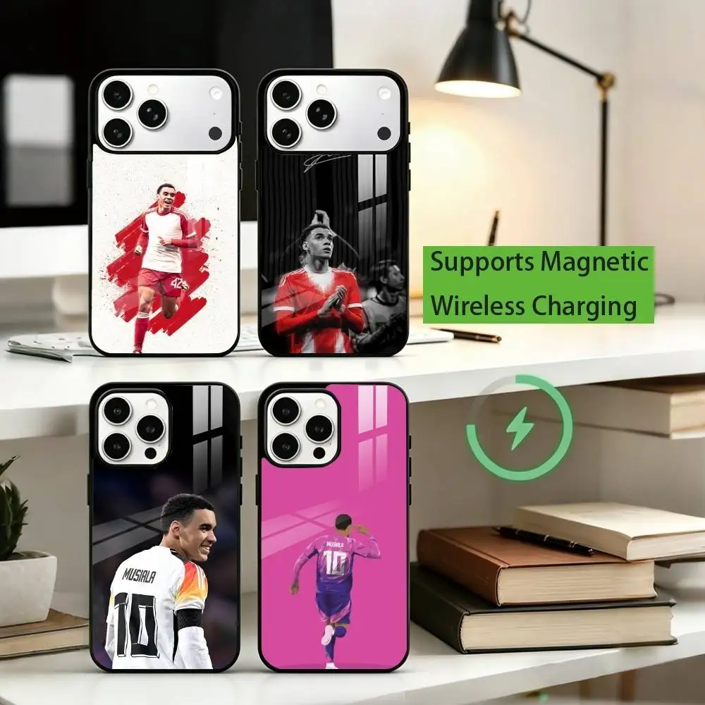 

F-Football star J-Jamal Musiala Phone Case For iPhone17,16,15,14,13,12,11 Plus,Pro Compatible with magnetic wireless charging