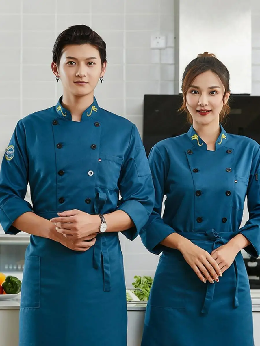 

Long Sve Chef orm ort Sve Kitchen Workwear Cake op Baking Workwear Women's Sle Moisture ng Spring Workwear