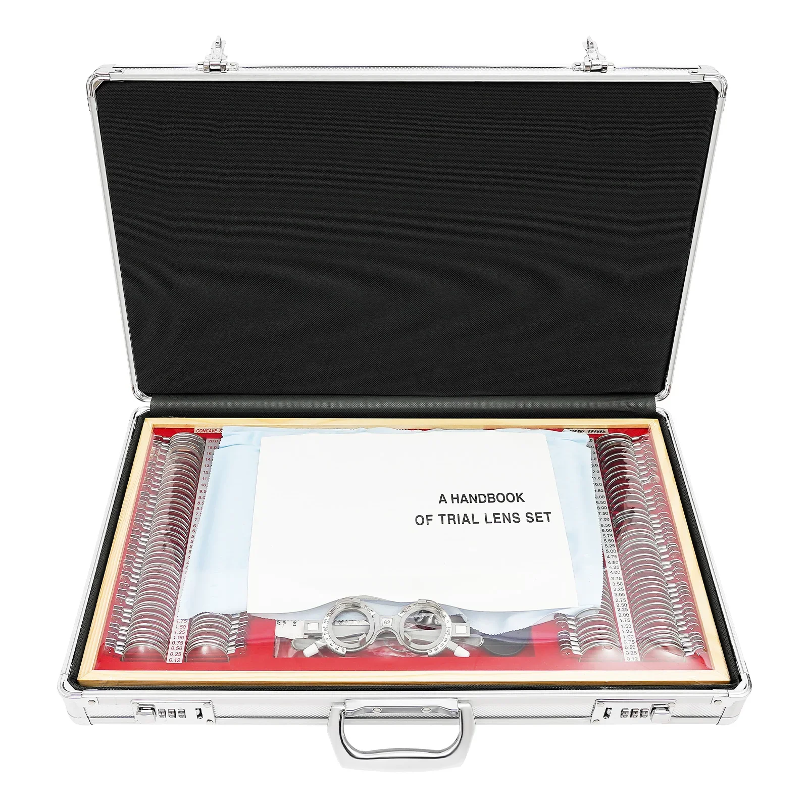 Lens Box 266PCS Optometry Rim Case Optical Lens High Quality Optical Plastic Ring Trial Lens Set Aluminum Case Box Trial Kit