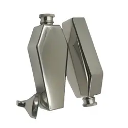 Creative Thickened Stainless Steel Metal Portable Jug 3.5oz 100ml Liquor Whiskey Bottle Flask