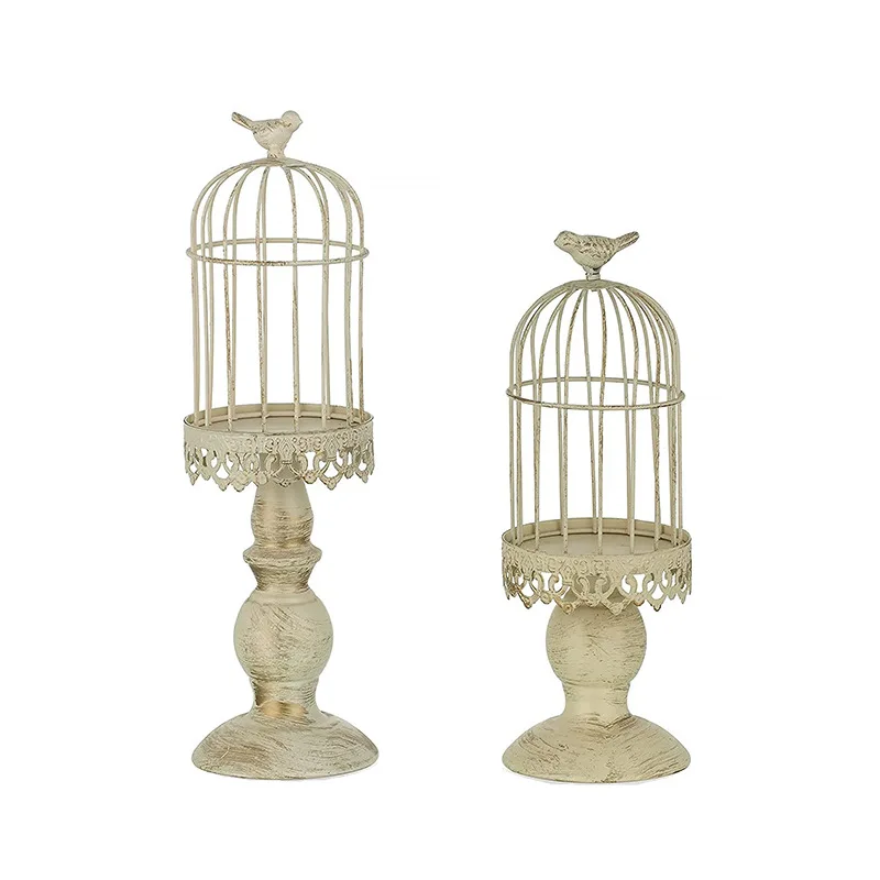 

Hot Sale Creative Vintage Birdcage Candlestick Decoration