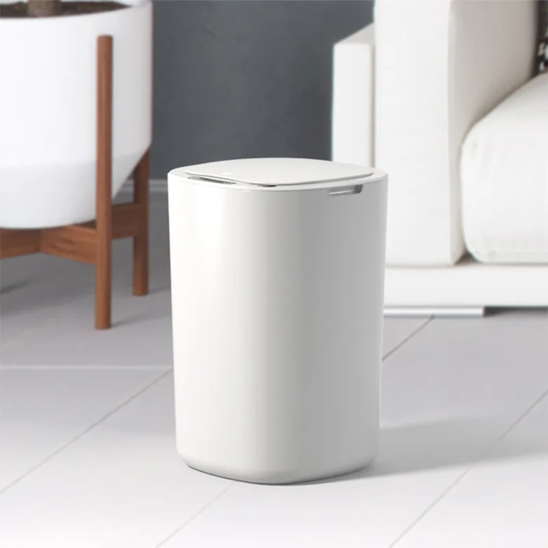 Intelligent Trash Can with Automatic Sensing Home Bathroom Office Simple Crevice Pressure Ring Garbage Classification, 12L, 15L