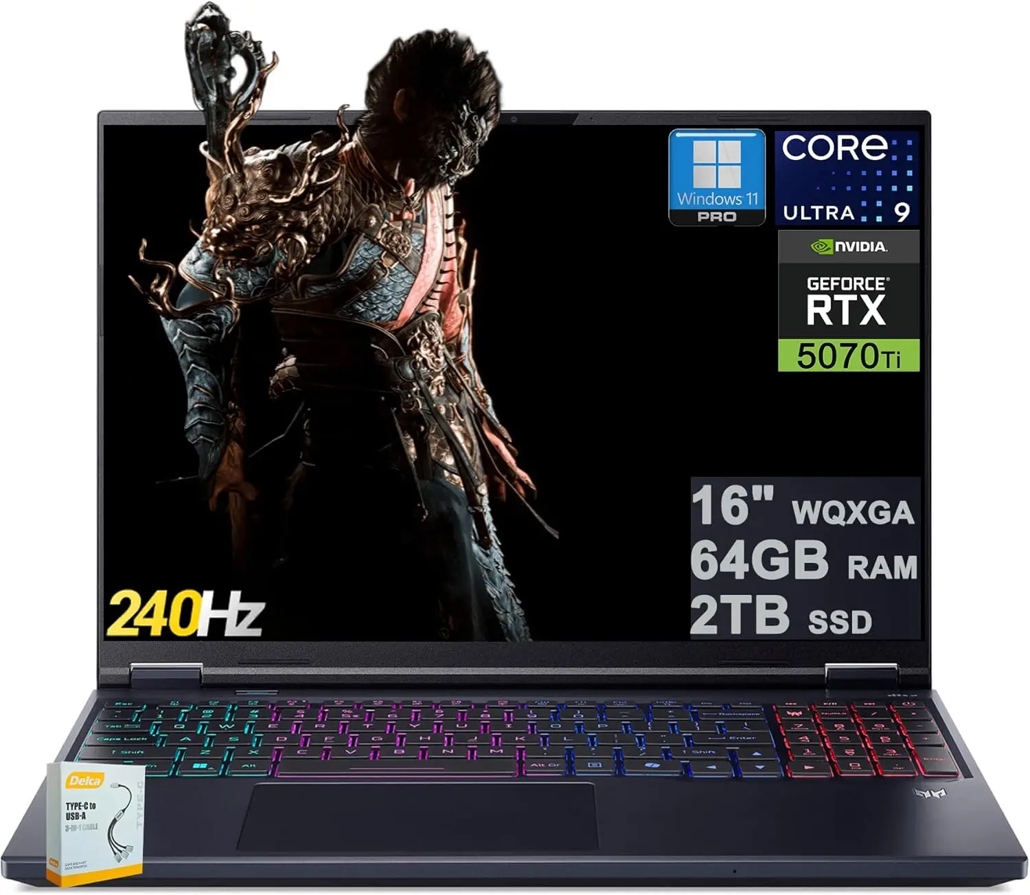 

Игровой ноутбук Acer Predator Helios Neo 16S AI с 16-дюймовым OLED-экраном 240 Гц, Intel Ultra 9, 64 ГБ DDR5, RTX 5070 Ti