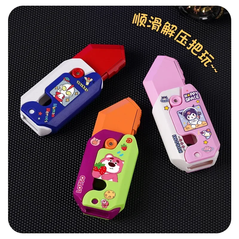 Sanrio Hello Kitty Kuromi Cinnamoroll Anime Cartoon Carrot Knife Straight Towards Lighter Red Flame Windproof Cigarette Lighter