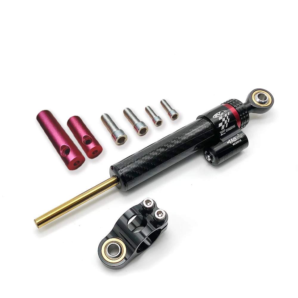 CNC Carbon Faser Stabilisator Lenkung Dämpfer Einstellbare Elektrische Roller Lenkung Dämpfer Halterung Unterstützung Kit Für Inxing V5 – Detail 11