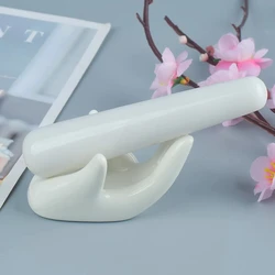 Face Massage Stick White Jade Mineral Natural Stone Body Eye Acupuncture Pen Skin Care Gua Sha Tool Detox Lifting Yoni Wand