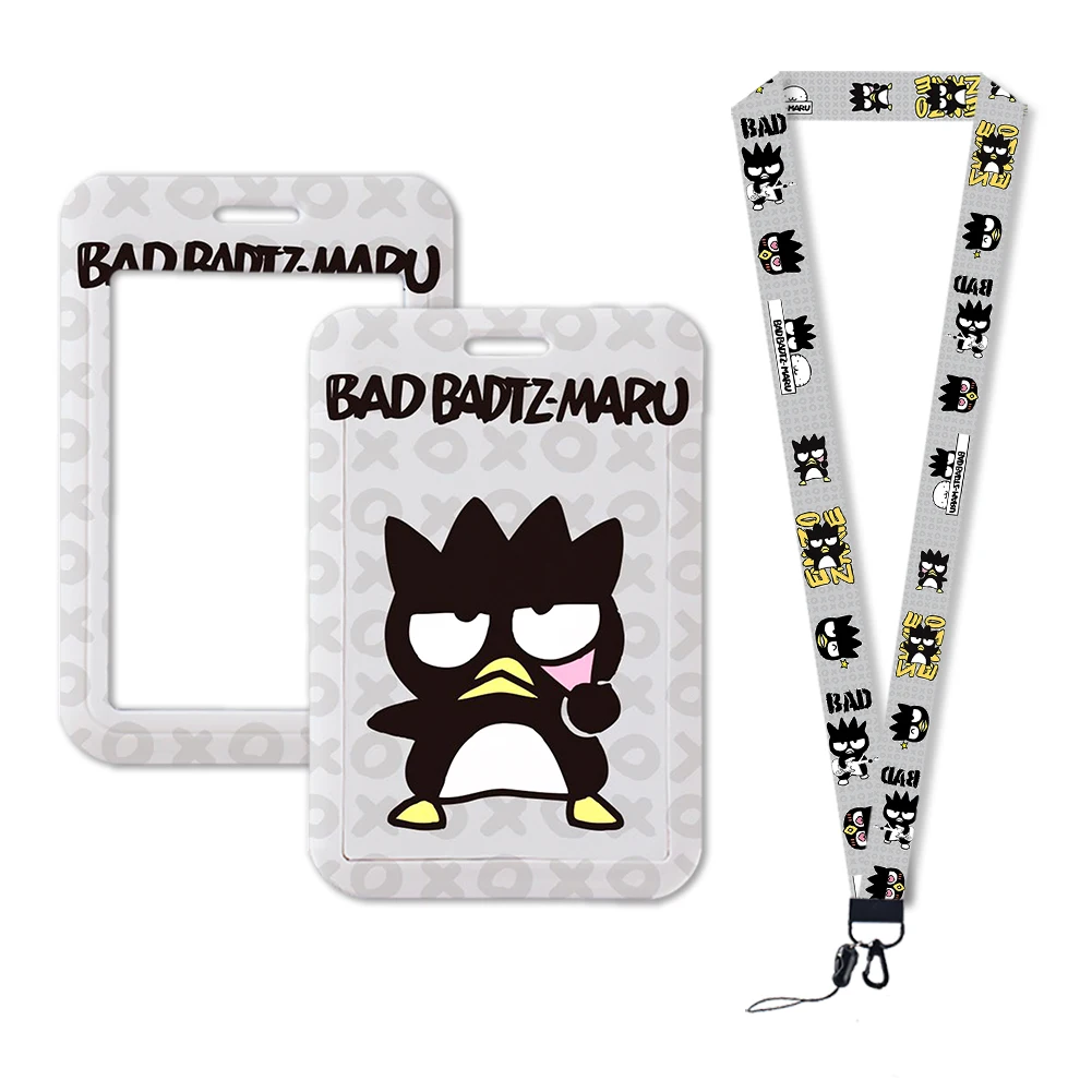 W Sanrio Lanyards Card Neck Strap Lanyards Holder BADTZ-MARU Hang Rope Accessories Boys ID Badge Holder Keychain