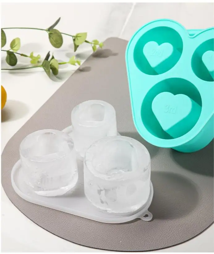 Cheap Silicone Large Round  Cube Molds For   Accessories  Cube Tray Mold For   With Lid For Owala Bath bomb mold Freshie mold