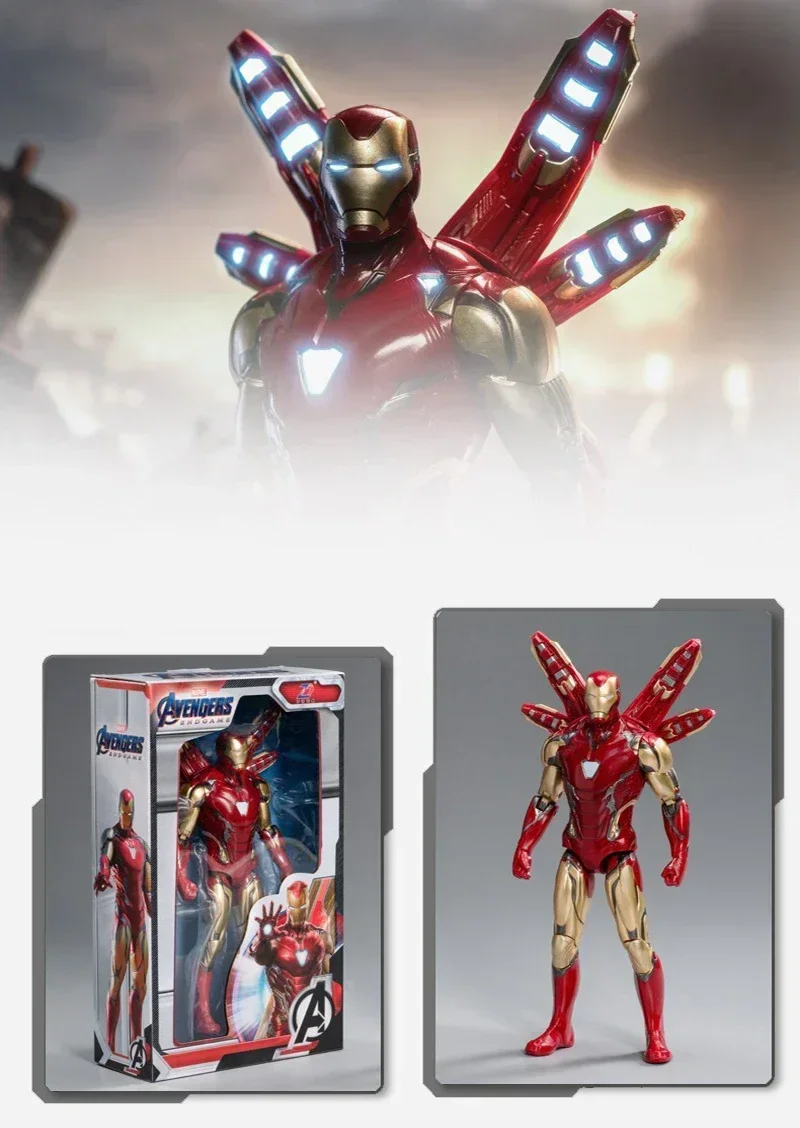 Original 18CM Avengers Legend Figur Wolverine Deadpool Thanos Hulk Iron Man Spider-Man Gwen Scarlet Captain Statue Figur Spielzeug – Detail 5