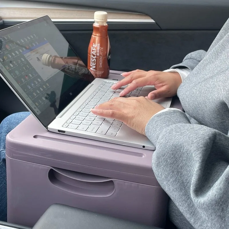 Car Spill-Proof Foldable Tray Table – Portable, Stowable, for All Seats (Dining & Work)
