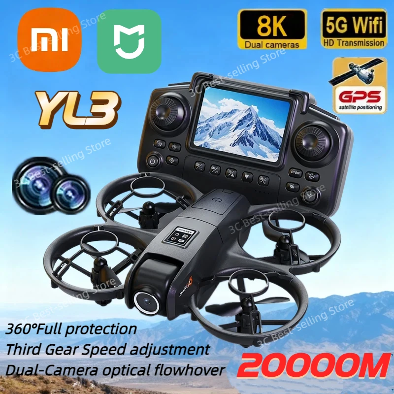 Xiaomi YT3 الطائرة بدون طيار 8k Hd 5g نظام تحديد المواقع المهنية HD التصوير الجوي طائرات التحكم عن بعد Hd كاميرا مزدوجة كوادكوبتر لعبة 2026 جديد #1