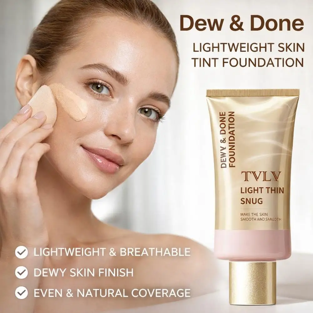 Moisturizing Skin Tint Foundation Moisturizing Light Texture Natural Concealer Long Wear Face Makeup for All Skin Types