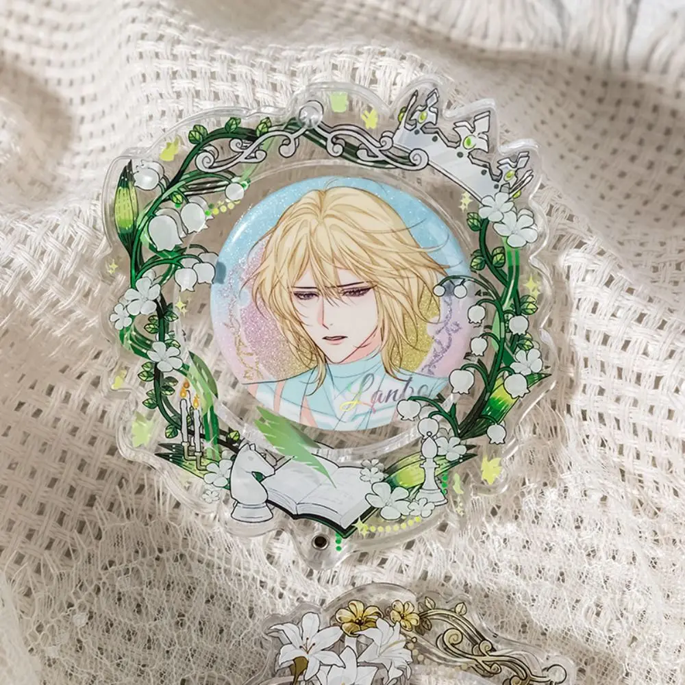 Badge Protector Anime Badge Holder Creative with Chain Pins Display Base Transparent Clear Badge Display Bag Pendant