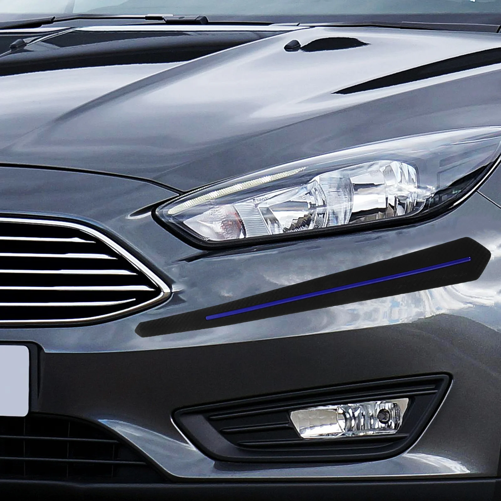 

2Pcs Automotive Anti-Collision Strip Universal Car Bumper Protection Durable PVC Tpr Material Scratchproof Stylish Design Front