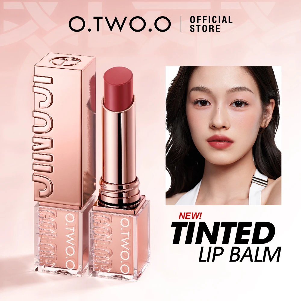 O.TWO.O Lipstick Lip Tint Waterproof LongNourishing Glow Lightweight Smooth Non-Sticky Refreshing Red High-shine Lipstick Makeup