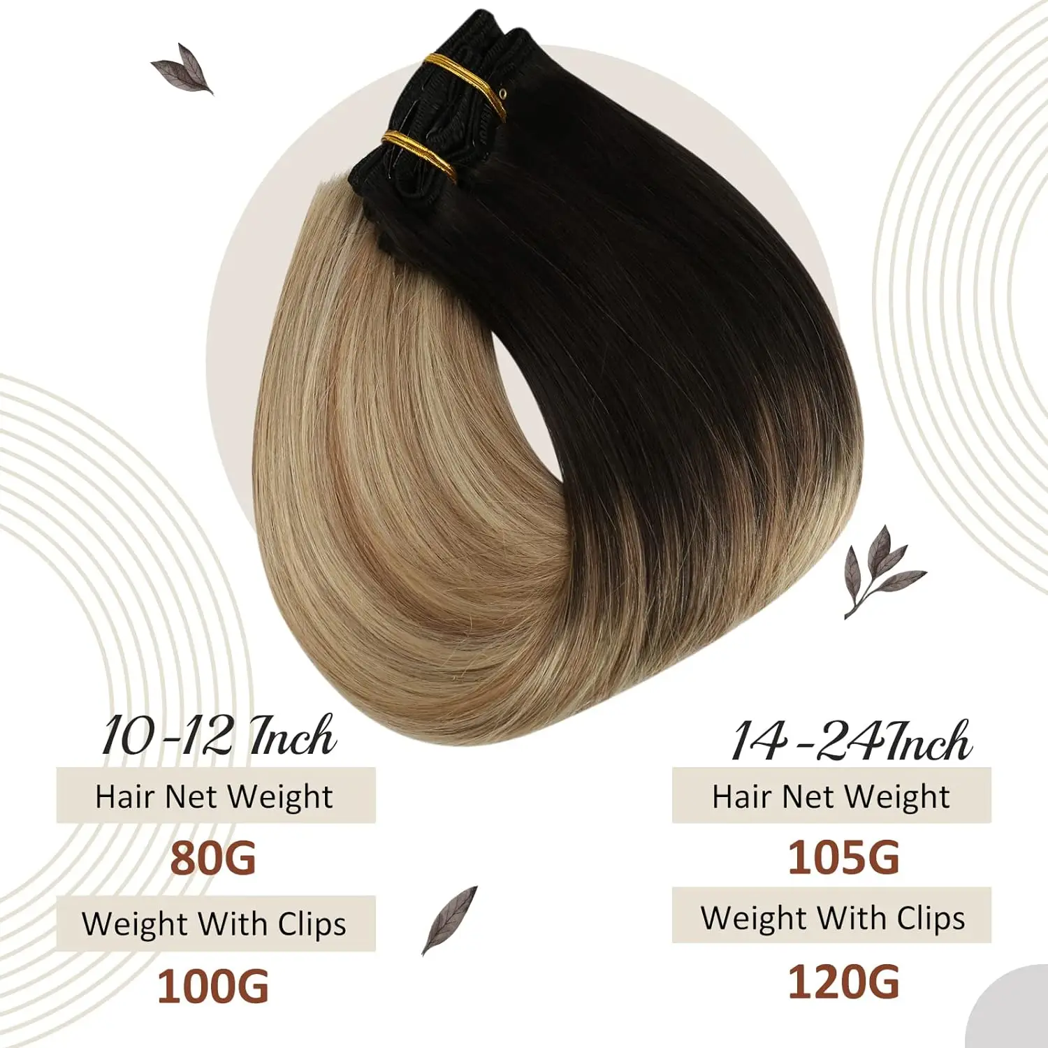 Volledige Glans Clip in Hair Extensions Menselijk Haar Clip Balayage 7 stks 120g Dubbele Inslag Hair Extensions Menselijk Haar voor Vrouw