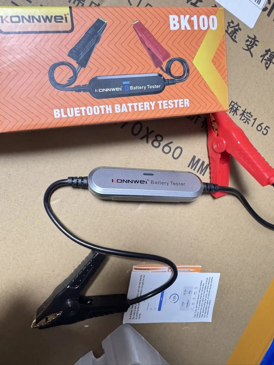

KONNWEI BK100 Bluetooth Battery Tester, 6V 12V Car Motorcycle Load Cranking Charging Analyzer