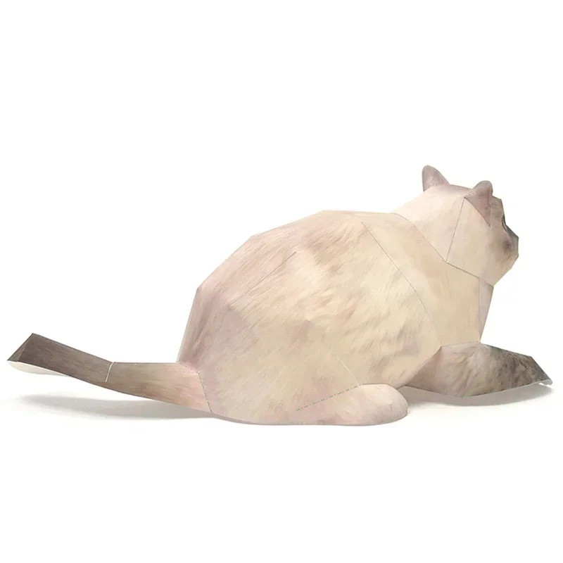 Himalayan Cat Origami Art Paper Model Realistic Animal Mini Cute Folding 3D Papercraft DIY Kids Adult Handmade Craft Toys WE-025