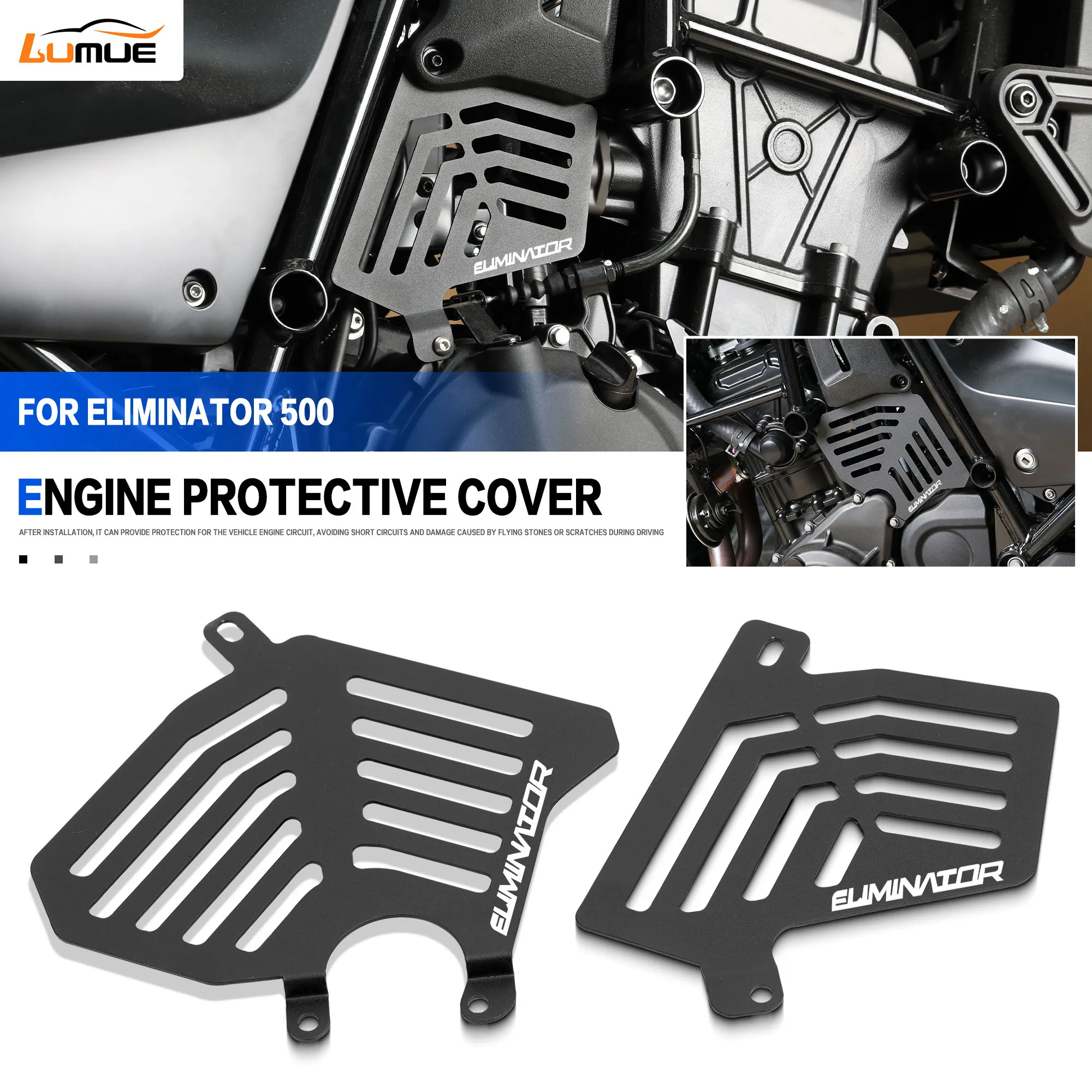 For Kawasaki Eliminator 500 2024-2026 Motorcycle Eliminator500 Engine Cover Clutch Cover Protection Set Accessories Cover