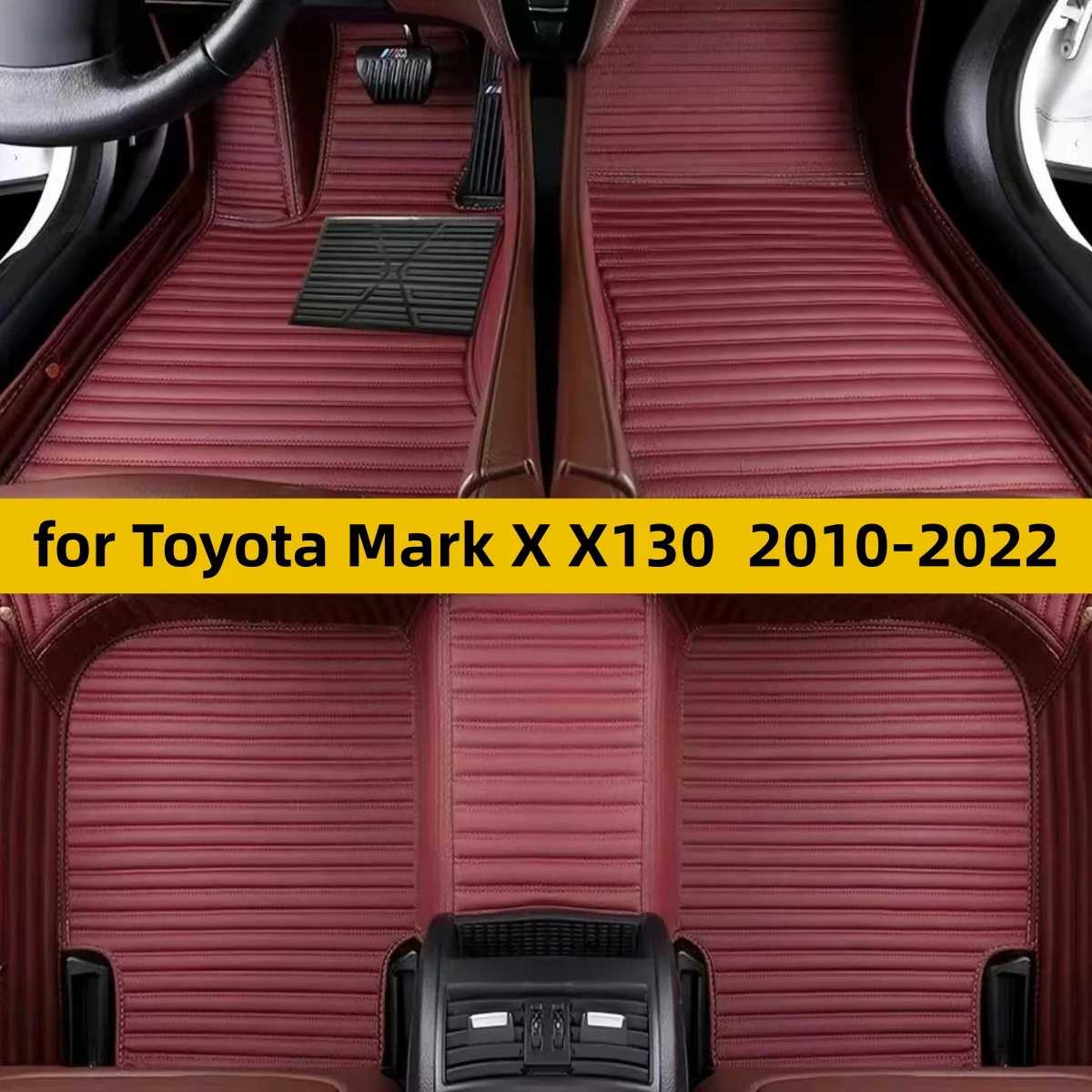 Custom Car Floor Mats Fit for Toyota Mark X X130 2010-2015 2016 2017 - 2022 Waterproof Wear‑Resistant Auto Floor Carpets