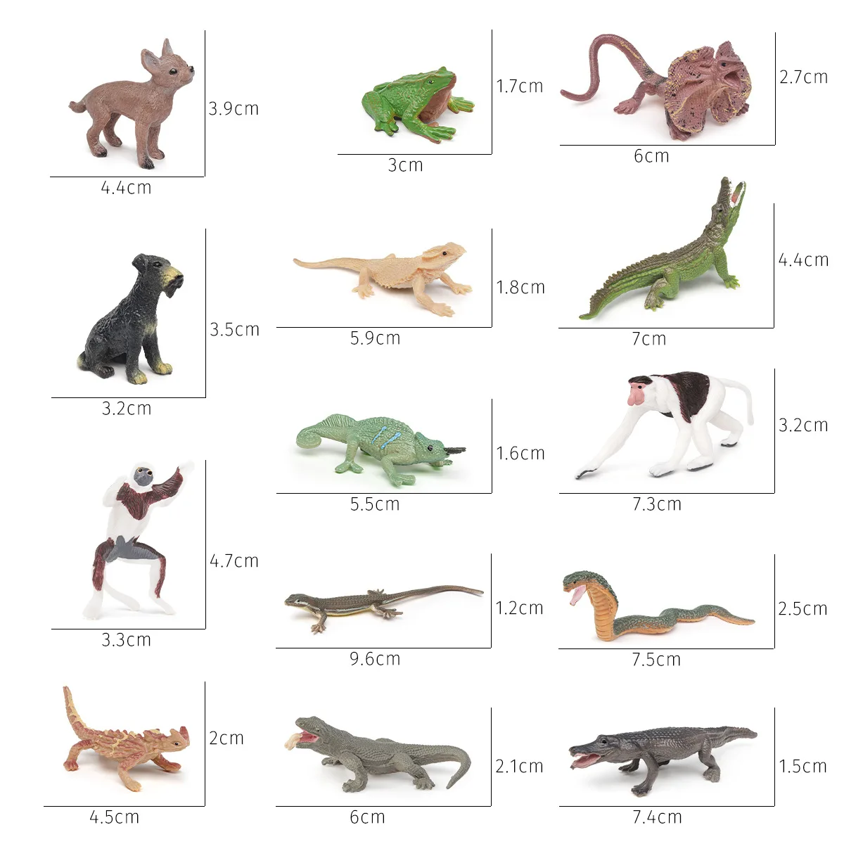 واقعية نماذج للحيوانات البرية الصلبة البسيطة البلاستيك السحلية التمساح القرد أرقام مصغرة طفل التعليم اللعب ديكور المنزل سطح المكتب