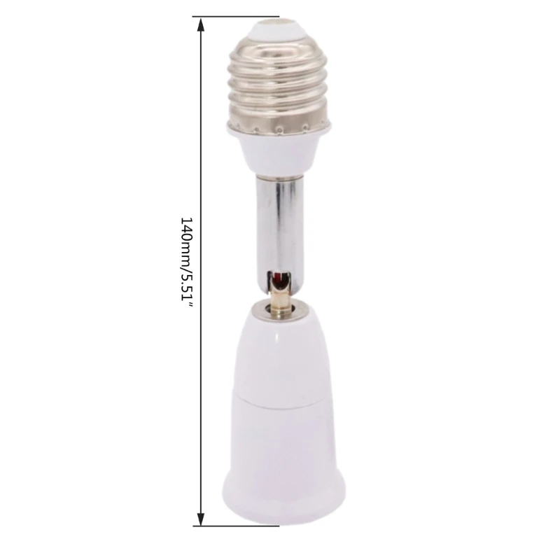 M6CA E27 to E27 Base Socket Extender, 180 Degree Bendable Light Bulb Socket