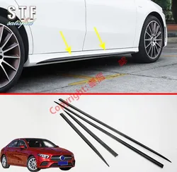 Black ABS Chrome Side Door Body Molding Trim For Benz A Class W177 2019 2020 Car Accessories Stickers