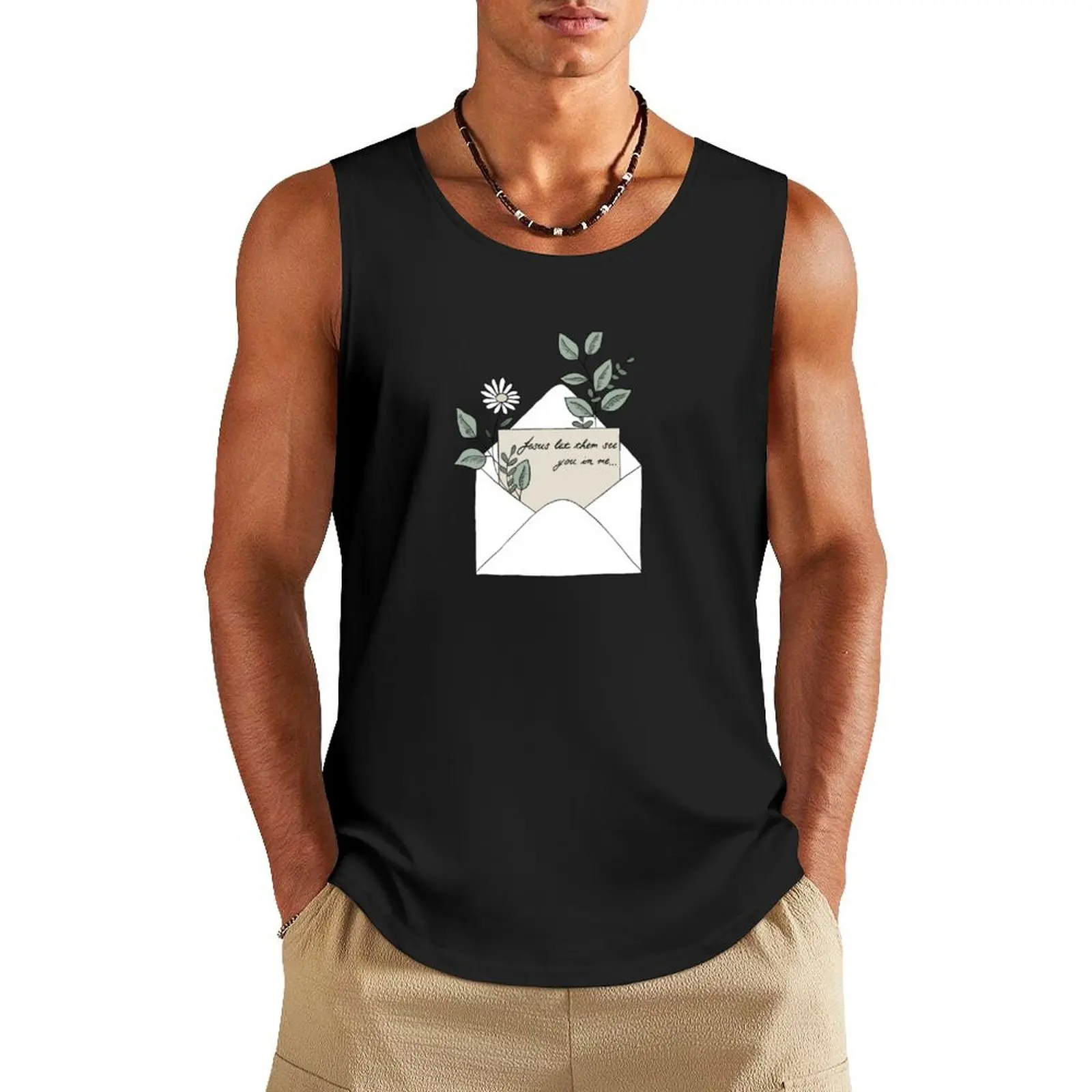 Letter to Jesus Tank Top gym clothes man gym clothing sleeveless Men's t-shirts