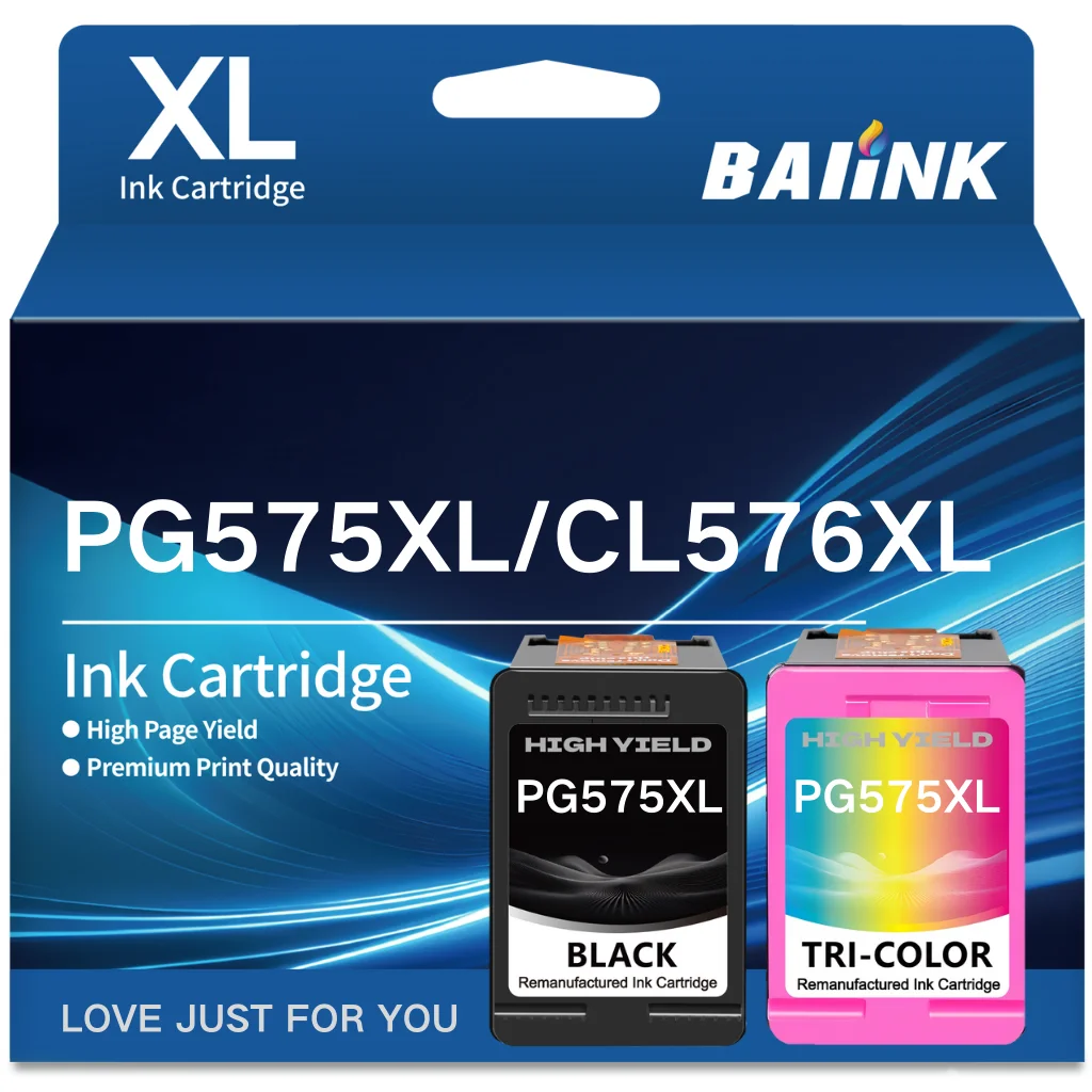 BAIINK PG-575XL CL-576XL cartouche de remplacement pour Canon 575 XL 576 XL pour Canon PIXMA TS3550i TS3551i TR4750i TR4751i TS3750