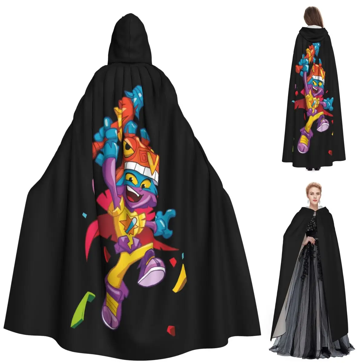 

Superthings длинный плащ с капюшоном, средневековый костюм ведьмы, накидка для косплея, пальто на Хэллоуин для взрослых, унисекс