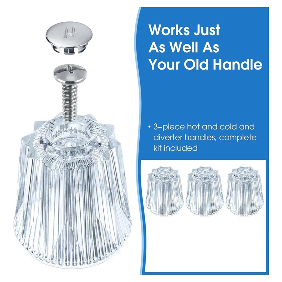 per la sostituzione della maniglia del rubinetto della doccia a prezzo, compatibile con i rubinetti della vasca e della doccia Windsor a prezzo. Sostituzione della manopola della doccia