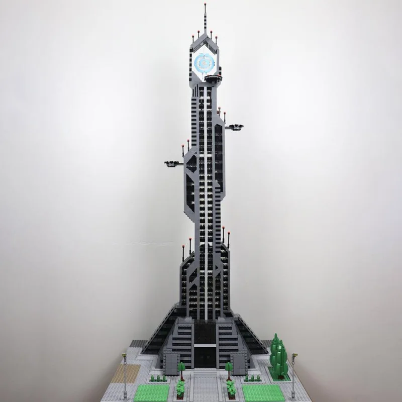 City Street View Model MOC Building Bricks Popular Anime Skyscraper Tower Modular Technology Gifts Holiday Assemble Children Toy