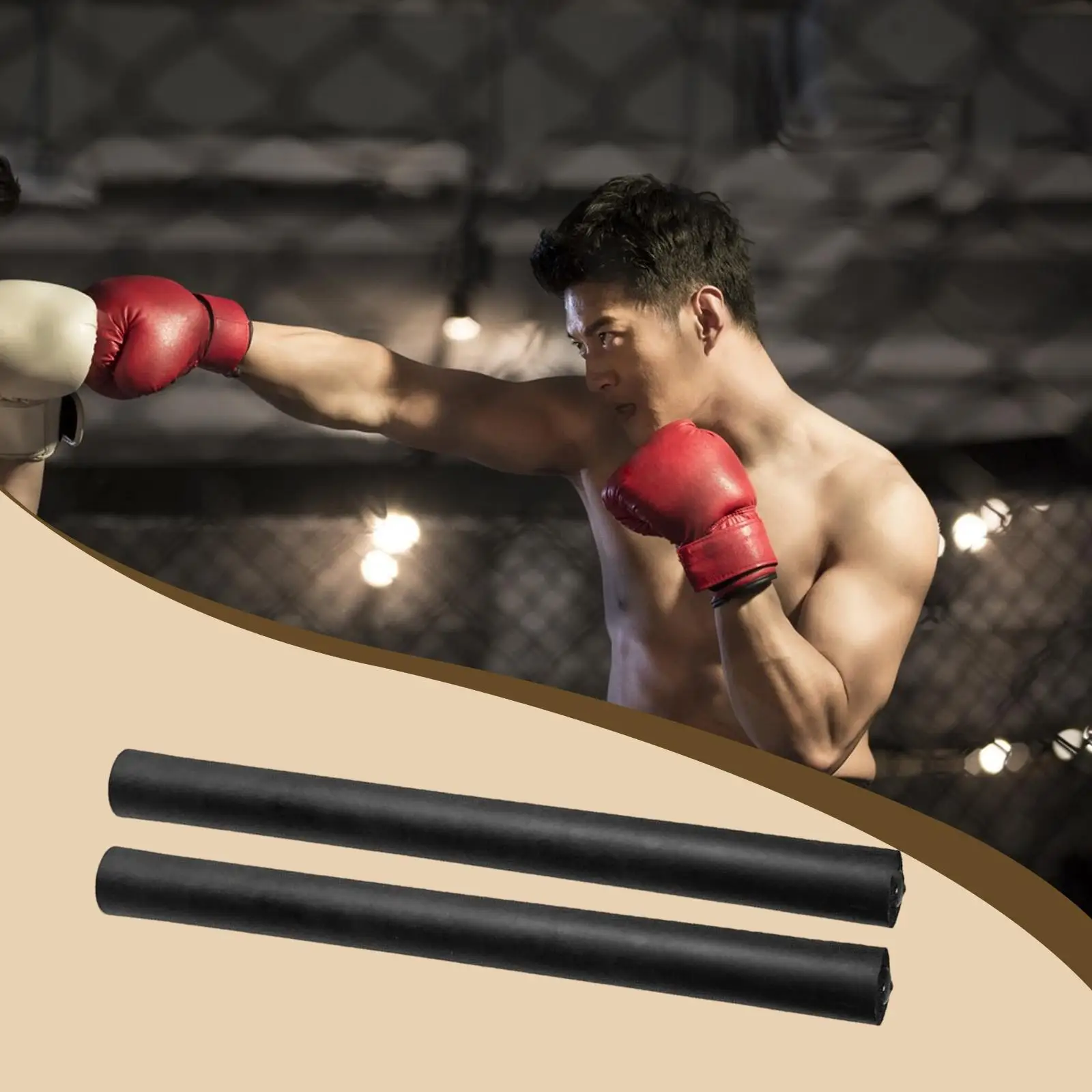 2ピースボクシングトレーニングスティック-反応トレーニング用-快適なevaコンタクトスティック-テコンドー-スピードファイティング-グラップリング-フォーカス向上用