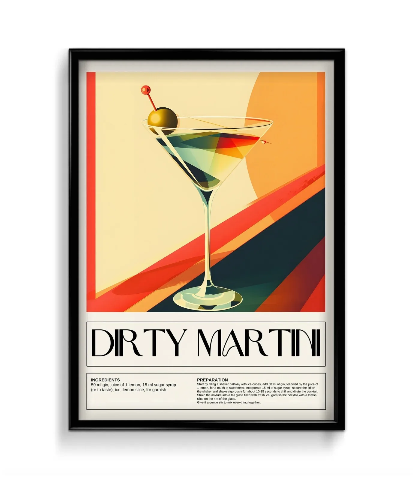 Vermouth Martini Vintage Poster Print Italiaanse drankwijn reclamekunst