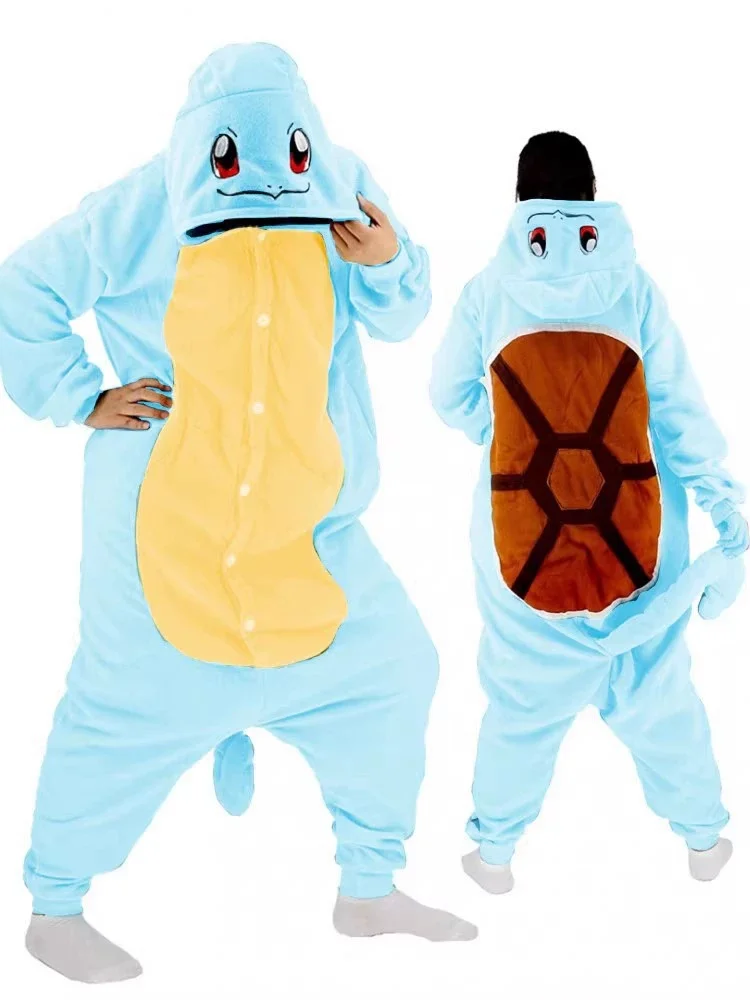 Bandai Hot Koop Snorlax Squirtle Mewtwo Onesie Gengar Cosplay Kostuum Cartoon Halloween Volwassen Anime Kat Eevee Pyjama Pijama - afbeelding 2